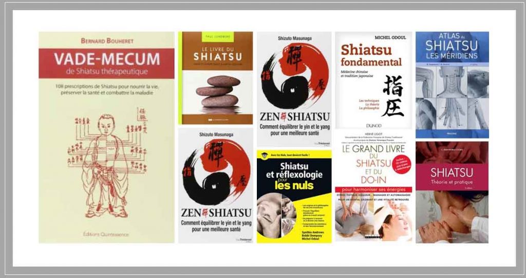 Selection de livre sur le Shiatsu. C'est un moyen de se former et d'apprendre le Shiatsu.